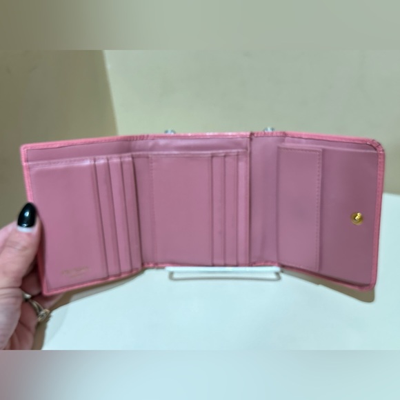 Prada Light Pink Leather Trifold Wallet - Picture 7 of 13